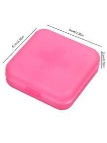 1pc Medicine Box, Jewelry Storage Box, Pill Organizer, Portable Pill Box, Mini Medicine Storage Organization, Cute Pill Case, Household & Travel Accessories - Pink - View 4