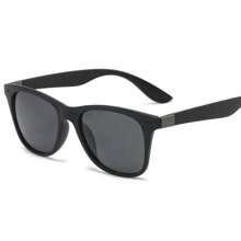 1 件装经典偏光时尚眼镜男女士品牌设计驾驶方形框架时尚眼镜男 - 黑色 - 查看 2