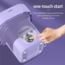 1入摺疊式2.64加侖大容量洗衣機,小型便攜式洗衣機,適用於露營、房車、旅遊、內衣、襪子洗衣機,小型衣物分離和清洗,適用於家庭使用