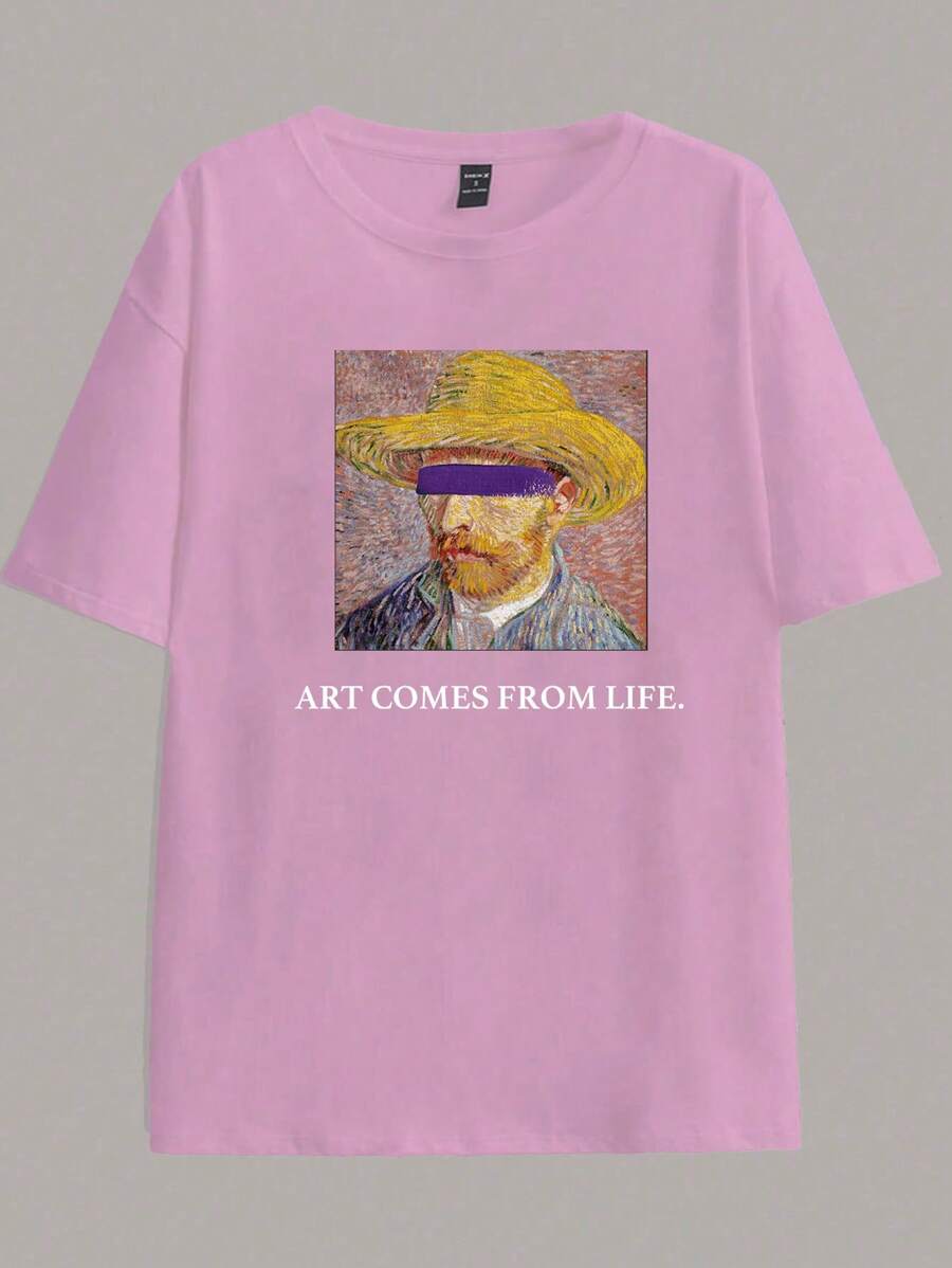 Men T-Shirts - 淺粉色 - 查看 1