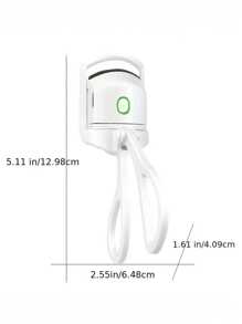 1Pc Electric Heated Eyelash Curler Long-Lasting Curl Electric Eye Lash Perm Eyelashes Clip Eyelash Curler Device Makeup Tools Heated Lash Curlers New Years Gift For Home Use Or Travel Accessories - White - View 10