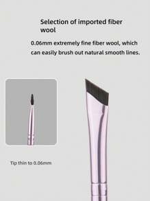 Bộ 2 cọ chải lông mày góc xiên & đầu phẳng & cọ kẻ mắt, cọ phấn mắt - Màu tím - Xem 3