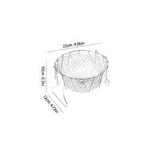 1pc Stainless Steel Foldable Fry Basket, Deep Fryer Rack, Strainer Net For French Fries, Fried Chicken, Cooking, Kitchen Tool - White - View 6