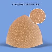 1 đôi Trắng Tam giác Hình dạng Thay thế Miếng đệm áo ngực , Thoải mái Và Thoáng khí Đối với chèn In Của phụ nữ Bras - trắng - Xem 5