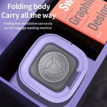 1入摺疊式2.64加侖大容量洗衣機,小型便攜式洗衣機,適用於露營、房車、旅遊、內衣、襪子洗衣機,小型衣物分離和清洗,適用於家庭使用