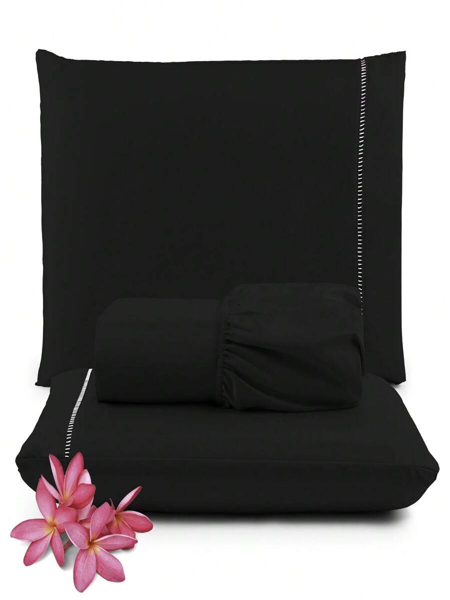 Sheet Sets with Pillowcases - 黑色 - 查看 1