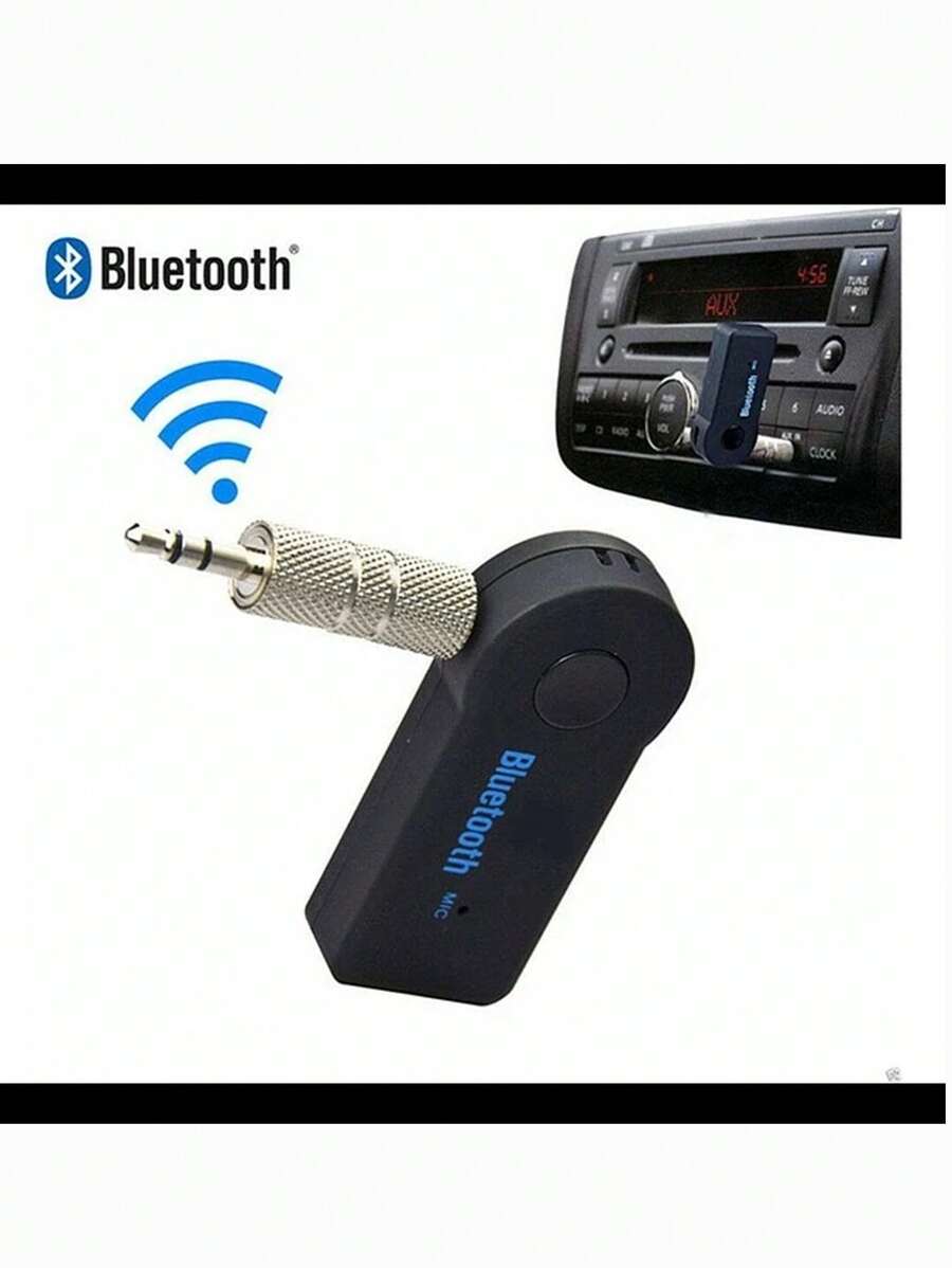 Receptor Transmisor Bluetooth para Auto, Estereo, Auxiliar 3.5mm - Negro - Ver 1