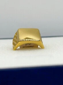 Men's Single Ring - 金色 - 查看 5