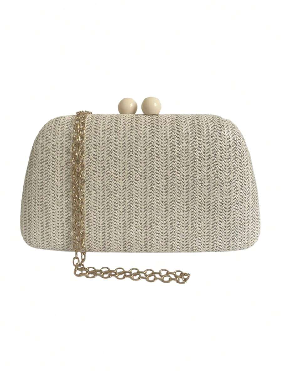 Women Clutches - Beige - View 1