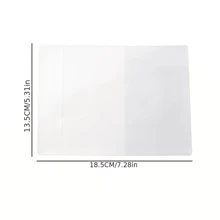 Transparent PVC Passport Protector Travel Document Holder Waterproof Passport Pouch Bag Travel Accessories Gift Bag Present Card Holder Wallet Business Card Holder Credit Card Holder Id Card Holder Women For Women Mini Wallet Card Wallet - Clear - View 5