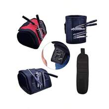 木工磁性手腕帶便攜工具袋,電工手腕工具皮帶,螺釘鉆頭固定架維修工具