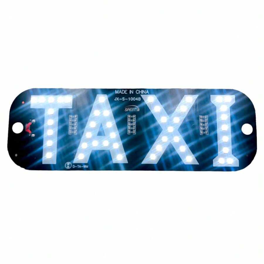 Letrero Taxi-libre Led Ventosas Con Conector De Encendedor - Blanco - Ver 1