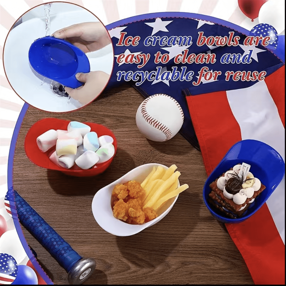 12pcs/Pack 8oz Creative Baseball Cap Ice Cream Bowl, Dessert Cup, Candy Dish SHEIN ASIA
