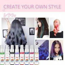 Spray De Color De Cabello Temporal Para Halloween (azul) - Azul - Ver 3