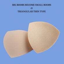 1 đôi Trắng Tam giác Hình dạng Thay thế Miếng đệm áo ngực , Thoải mái Và Thoáng khí Đối với chèn In Của phụ nữ Bras - trắng - Xem 3