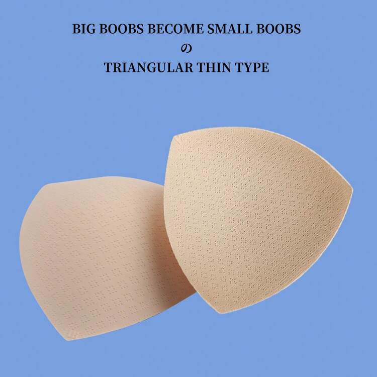 1 đôi Trắng Tam giác Hình dạng Thay thế Miếng đệm áo ngực , Thoải mái Và Thoáng khí Đối với chèn In Của phụ nữ Bras - trắng - Xem 3
