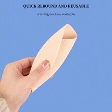 1 đôi Trắng Tam giác Hình dạng Thay thế Miếng đệm áo ngực , Thoải mái Và Thoáng khí Đối với chèn In Của phụ nữ Bras - trắng - Xem 7