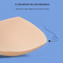 1 đôi Trắng Tam giác Hình dạng Thay thế Miếng đệm áo ngực , Thoải mái Và Thoáng khí Đối với chèn In Của phụ nữ Bras - trắng - Xem 8