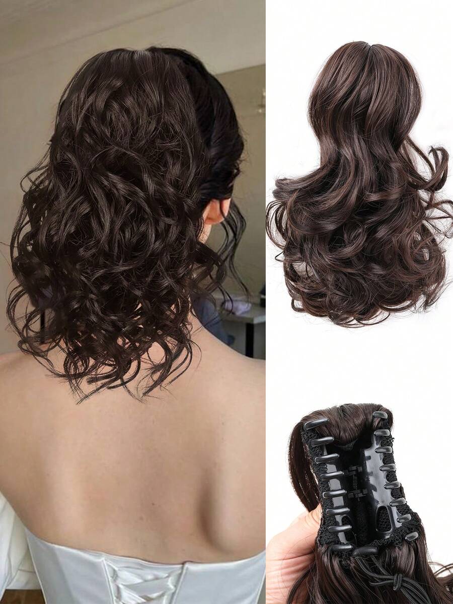 Phần mở rộng Tổng hợp Tóc đuôi gà - Black-brown - Xem 1