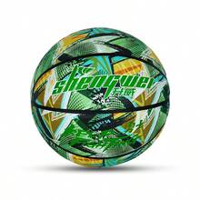 Geometric Graffiti Basketball - Green - View 3