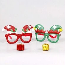 時尚聖誕裝飾用品眼鏡,禮物,雪人,鹿角,服裝道具,聖誕裝飾品 - 彩色 - 查看 9