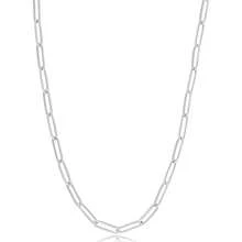 銀色回形針鏈條,3/4/5mm寬回形針項鍊,超強回形針鏈條,男女飾品禮物,16-30英寸