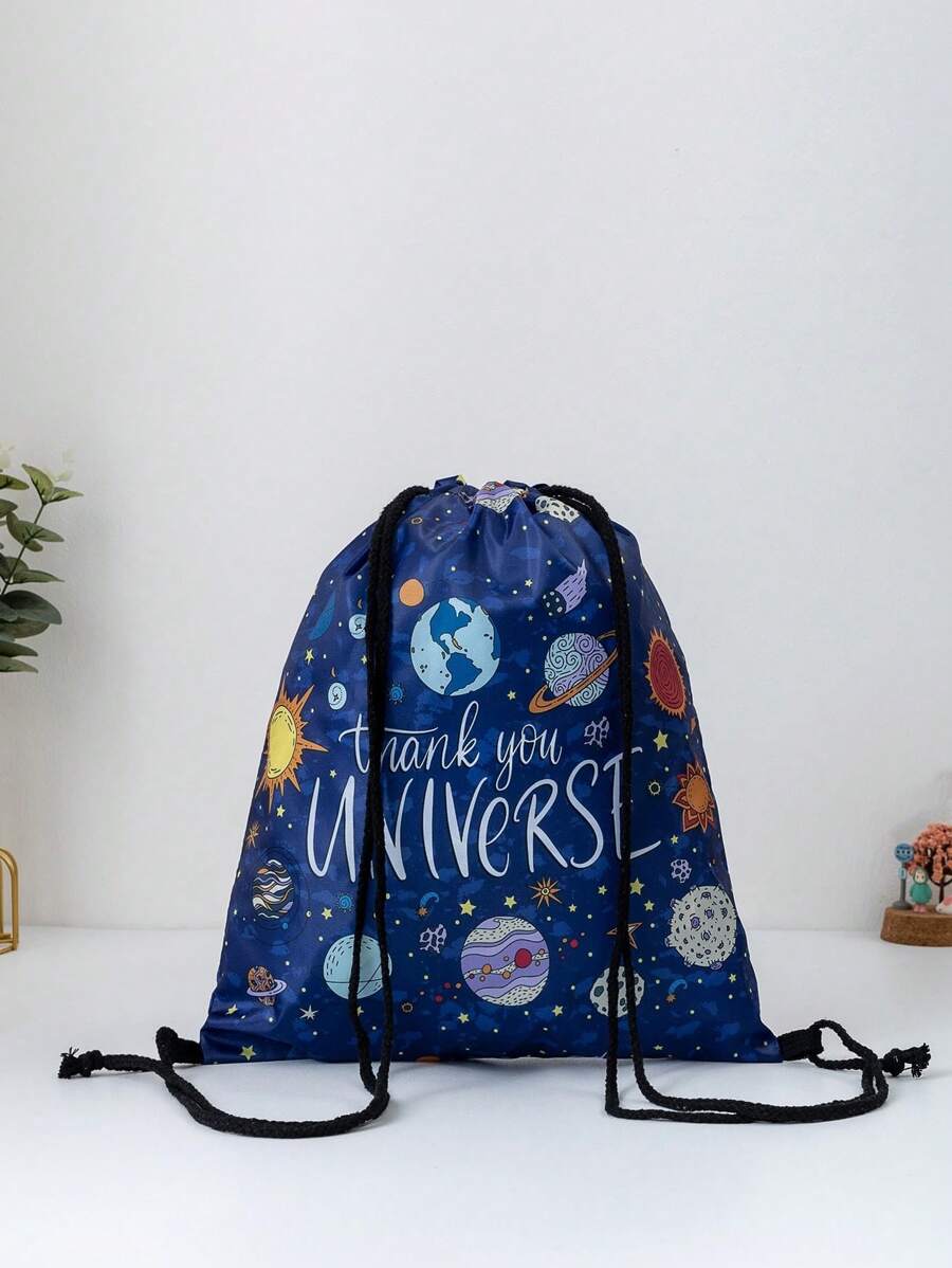 1 Children's Printed Thickened Waterproof Bag Pull String Bag Shoulder Bag Strap Pocket Backpack Sports Backpack - Multicolor - View 1