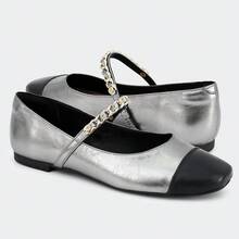 Women Flats - Silver - View 5
