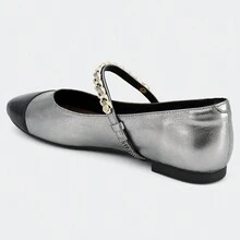 Women Flats - Silver - View 3