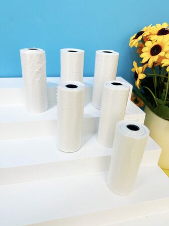 6入組白色狗糞袋,寵物垃圾袋,清理狗屎必備