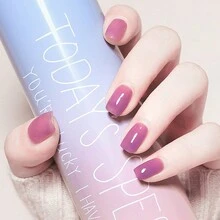 1瓶全新的無味水性指甲油,無需烤烤即可換色的水性指甲油,適用於女士美甲 - 裸粉色 - 查看 4