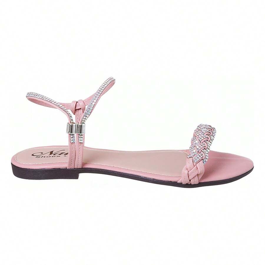 Women Flat Sandals - Màu hồng gỉ - Xem 1