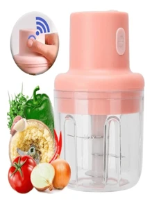 Mini Processador Triturador Sem Fio Elétrico 250ML De Alimentos Para Legumes Alho Gengibre - Multicolorido - Visão 6