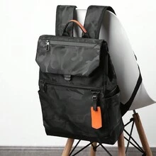 Đơn giản Nam Đúng mốt Giải trí Du lịch Ba lô máy tính xách tay , Đen Màu sắc - màu đen - Xem 4