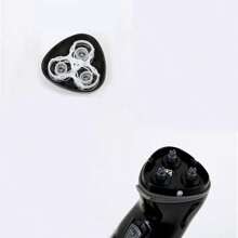 Upgraded Double-Ring Mesh Floating Three-Head Electric Shaver With Multiple Functions Including Pop-Up Sideburn Trimmer And Washable Design - Black - View 7
