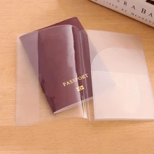 Transparent PVC Passport Protector Travel Document Holder Waterproof Passport Pouch Bag Travel Accessories Gift Bag Present Card Holder Wallet Business Card Holder Credit Card Holder Id Card Holder Women For Women Mini Wallet Card Wallet - Clear - View 2