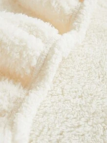 1pc Solid Reversible Flannel Sofa Seat Cushion Cover, Soft Warm Stretchy Sofa Backrest Cover For Autumn/Winter, Protects Sofa, Easy To Clean, Fits 1-Seater, 2-Seater, 3-Seater, 4-Seater, L-Shaped Sofa - White - View 8