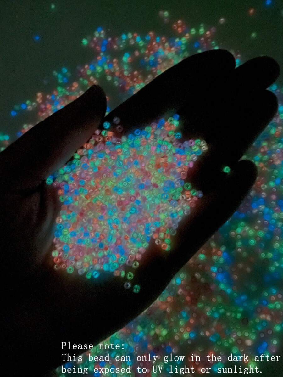2.5mm夜光玻璃種子珠子適用於珠寶製作DIY項鍊手環配件混合色