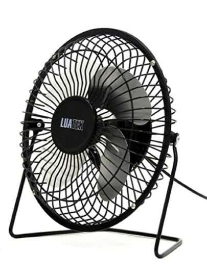 tiger Mini Ventilador de Mesa Ferro USB Preto