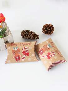 10pcs Christmas Candy Packaging Boxes Party Favor Boxes Gift Wrapping Boxes - Multicolor - View 1