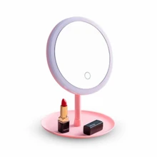 Aro Luz Led 17.5cm Espejo Maquillaje  Portátil - Rosa - Ver 1