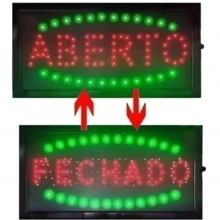 Placa Led Letreiro Painel Aberto/ Fechado 2 Em 1 220v - Multicolorido - Visão 5