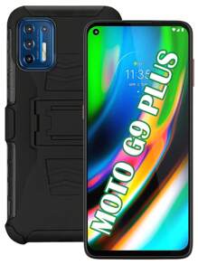 Funda Uso Rudo Con Clip Para Moto G9 Plus - Negro - Ver 1