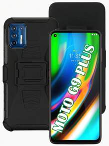 Funda Uso Rudo Con Clip Para Moto G9 Plus - Negro - Ver 3