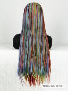 New Arrival Front Lace Synthetic Hair Colorful Braided Headband - Multicolor - View 5