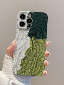 1入組有肋毛衣紋路全包手機殼，使用寵物材料，適用於iPhone 15系列 - 白色 - 查看 5