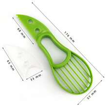 2-In-1 Avocado Slicer, Fully Plastic Avocado Knife, Multi-Purpose Fruit Splitter, Pitter And Cutter