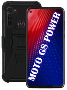 Funda Uso Rudo Con Clip Para Moto G8 Power - Negro - Ver 1