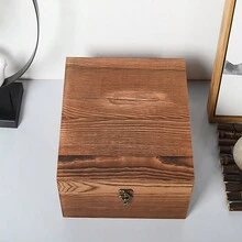 復古松木珠寶禮品包裝盒,適用於首飾、手表、刺繡、線等收藏品。