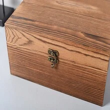 復古松木珠寶禮品包裝盒,適用於首飾、手表、刺繡、線等收藏品。